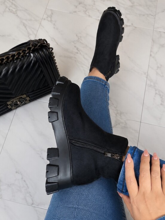 Shoes - Combat boots Vegan Suede